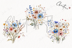 Watercolor Wildflowers Clipart Product Image 3