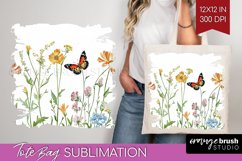 Wildflowers Tote Bag - Spring Flowers Tote Bag PNG Product Image 1