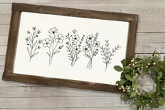Flower Svg, Floral Bouquet Svg, Flower Line Art. Product Image 6