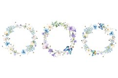 Wildflowers and butterfly frame