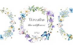 Wildflowers and butterfly frame
