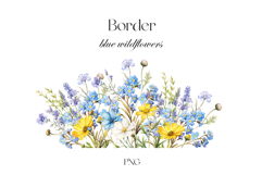 Wildflowers border clipart