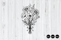 Wildflowers Bouquet SVG, Wildflowers SVG, Flower SVG Product Image 1