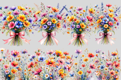 Wildflowers Clipart Bundle | Watercolor Floral Elements Product Image 5
