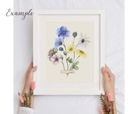 Watercolor Wildflowers Bouquet Clipart Set Product Image 4
