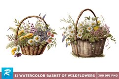 watercolor clipart,digital download,digital clipart,digital crafting,flower bouquet,scrapbook images,wildflowers in vase,watercolor clipart,wall art,vase of flowers,wildflower vase,flower clipart,flower images,wildflower pictures,Basket of Wildflowers   