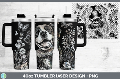 GorgeousWildflowers Dogs Laser 40oz Tumbler design.