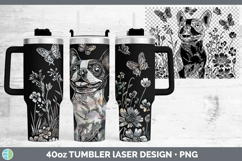 GorgeousWildflowers Dogs Laser 40oz Tumbler design.