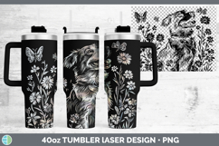 GorgeousWildflowers Dogs Laser 40oz Tumbler design.