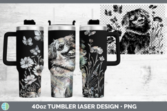 GorgeousWildflowers Dogs Laser 40oz Tumbler design.