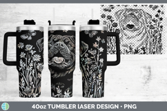 GorgeousWildflowers Dogs Laser 40oz Tumbler design.