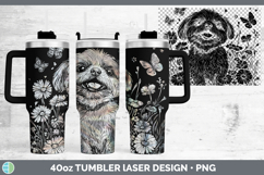 GorgeousWildflowers Dogs Laser 40oz Tumbler design.