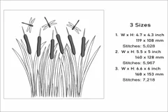 Cattail embroidery design, wildflowers embroidery file Product Image 2