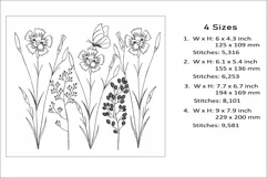 Wildflowers embroidery, field flowers embroidery Product Image 2