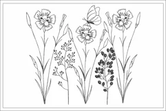 Wildflowers embroidery, field flowers embroidery Product Image 1