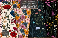 Wildflowers Garden Seamless Patterns Product Image 1