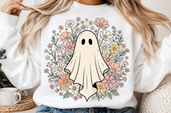 Wildflowers Ghost Halloween PNG Product Image 2