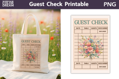Wildflowers Guest Check | Junk Journal Printable Product Image 1