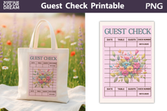 Wildflowers Guest Check | Junk Journal Printable Product Image 1