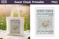 Wildflowers Guest Check | Junk Journal Printable Product Image 1