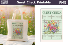 Wildflowers Guest Check | Junk Journal Printable Product Image 1