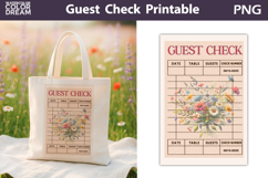 Wildflowers Guest Check | Junk Journal Printable Product Image 1