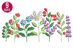Wildflowers Machine Embroidery Design | Floral Pattern Product Image 1