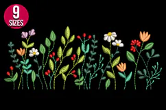 Wildflowers Machine Embroidery Design | Floral Pattern Product Image 2
