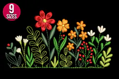 Wildflowers Machine Embroidery Design | Floral Pattern Product Image 2