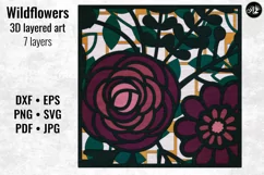 Wildflowers in the Garden 3D layered art Product Image 1