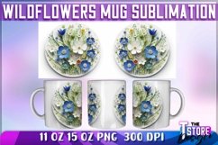 Wildflowers Mug Sublimation | 11 oz 15 oz | PNG File Product Image 1