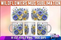 Wildflowers Mug Sublimation | 11 oz 15 oz | PNG File Product Image 3