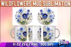 Wildflowers Mug Sublimation | 11 oz 15 oz | PNG File Product Image 1