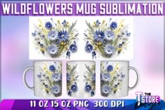 Wildflowers Mug Sublimation | 11 oz 15 oz | PNG File Product Image 1