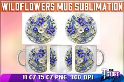 Wildflowers Mug Sublimation | 11 oz 15 oz | PNG File Product Image 1