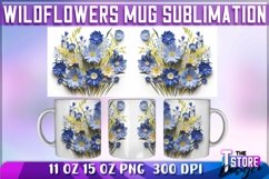 Wildflowers Mug Sublimation | 11 oz 15 oz | PNG File Product Image 1