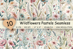 pastel wildflowers pattern, boho floral pattern, seamless floral paper, wildflower digital paper, pastel floral background, boho flowers design, seamless flower pattern, botanical seamless pattern, cottagecore floral paper, soft pastel flowers, floral cra