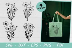 Flower SVG | Wildflower SVG | Bouquet of flower Product Image 1
