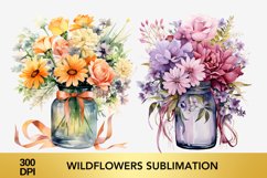 10 png Spring Flowers Clipart, Wildflowers png Bundle Product Image 3