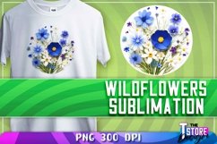 Wildflowers Sublimation | T-Shirt Design | PNG File Product Image 1
