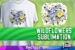 Wildflowers Sublimation | T-Shirt Design | PNG File Product Image 1