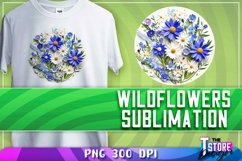 Wildflowers Sublimation | T-Shirt Design | PNG File Product Image 1