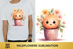 10 PNG Cute Watercolor Spring Flowers Clipart Bundle Product Image 7