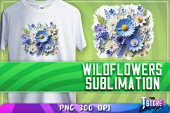 Wildflowers Sublimation | T-Shirt Design | PNG File Product Image 1