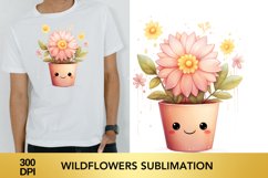 Cute Watercolor Spring Flowers Clipart, Wildflowers Clipart Product Image 1