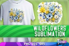Wildflowers Sublimation | T-Shirt Design | PNG File Product Image 1
