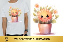 Cute Watercolor Spring Flowers Clipart, Wildflowers Clipart Product Image 1