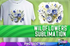 Wildflowers Sublimation | T-Shirt Design | PNG File Product Image 1