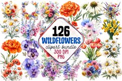  wildflowers sublimation clipart, watercolor flowers ,  wildflowers png , wildflowers sublimation, spring clipart , 