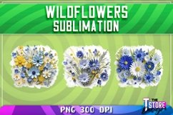 Wildflowers Sublimation | T-Shirt Design | PNG File Product Image 5